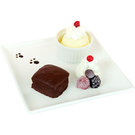 蜂蜜チョコケーキ&アイスクリーム・ジニス・コーヒー&スイーツ ジニス・蜂蜜チョコケーキ&アイスクリーム
